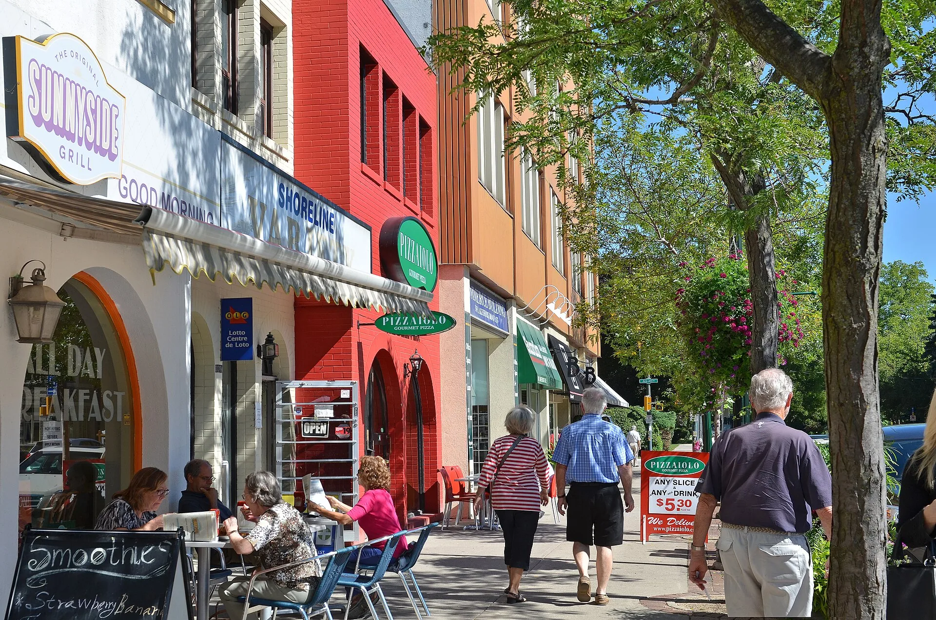 Downtown Oakville waterfront along Lakeshore Road East, Ontario