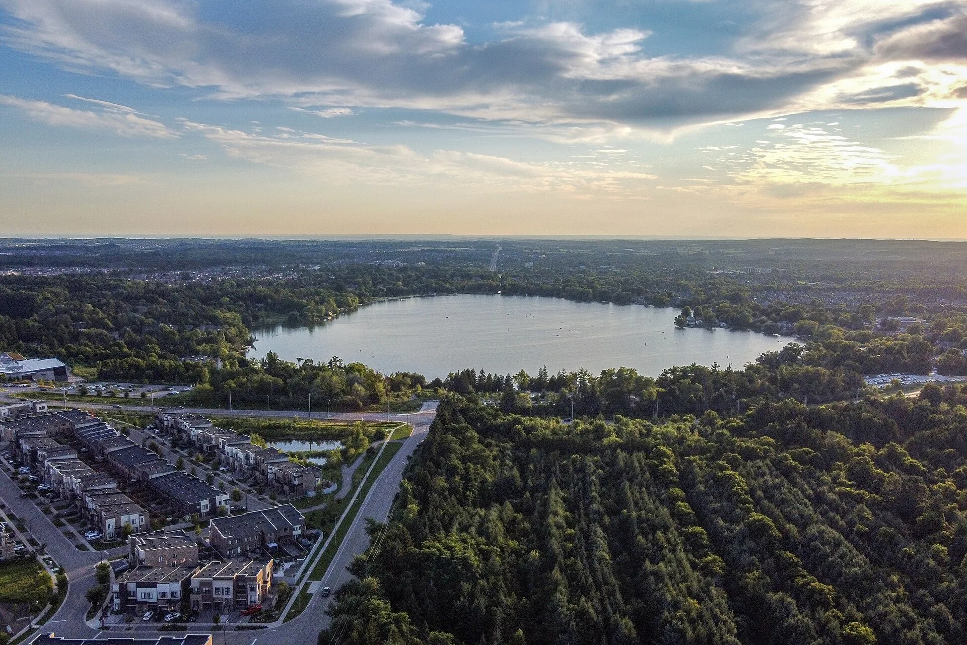 Aerial view of Lake Wilcox, Richmond Hill, Ontario