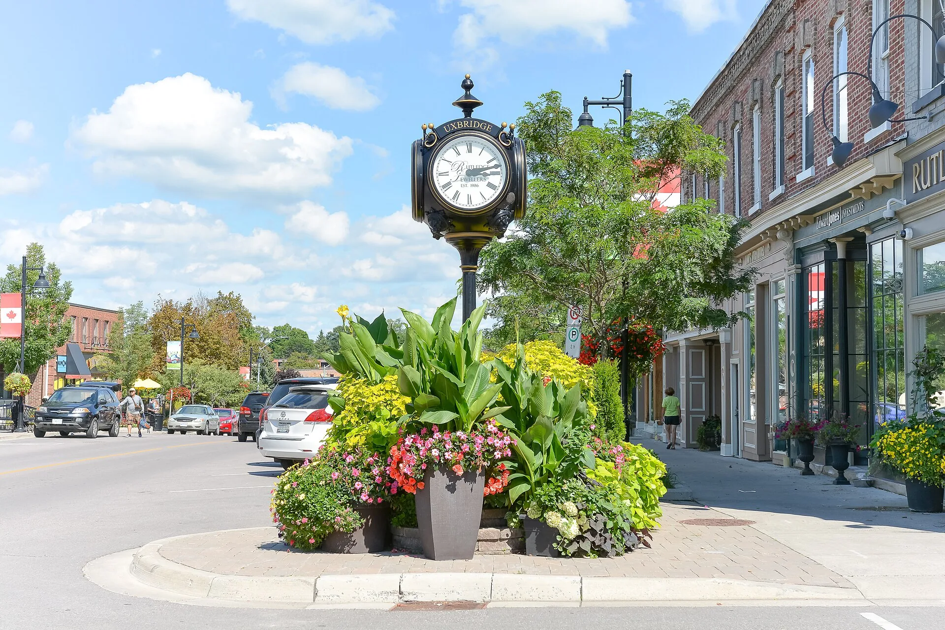 Brock Street in downtown Uxbridge, Ontario
